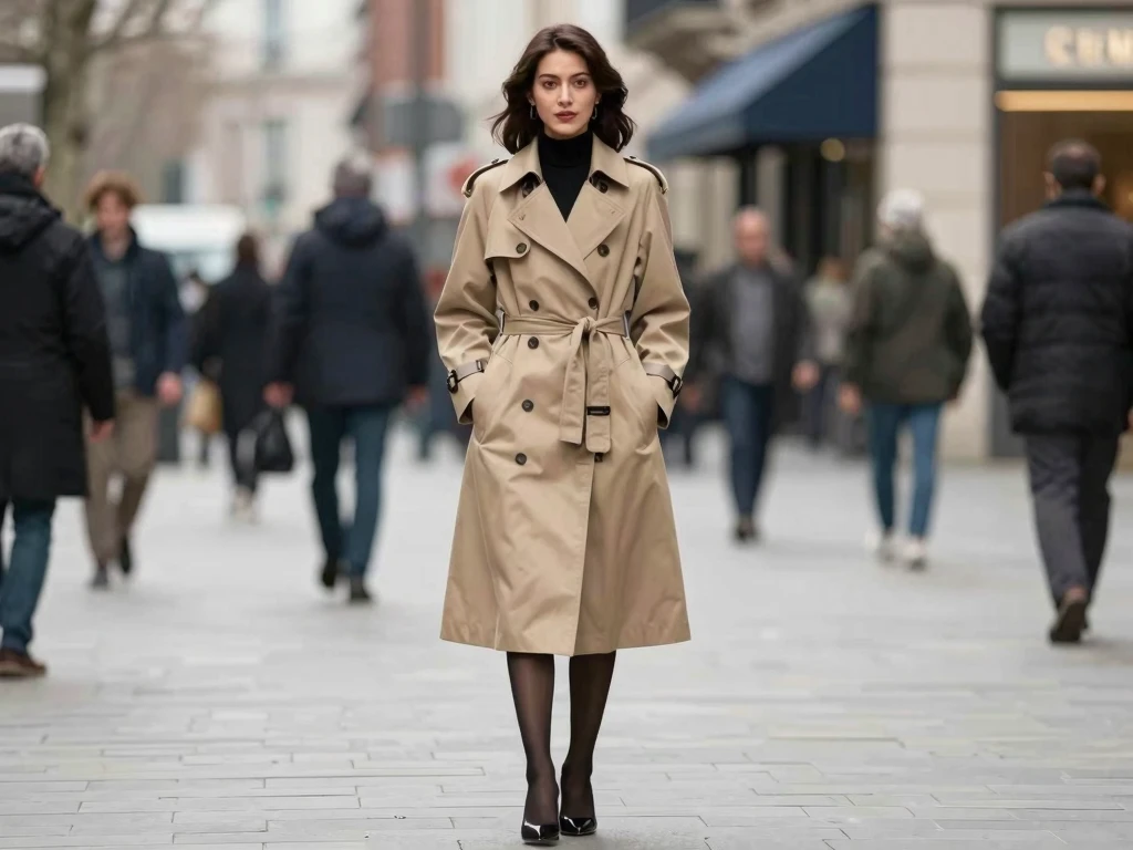 Classic Trench Beige - elegant beige trench-coat i premium kvalitet